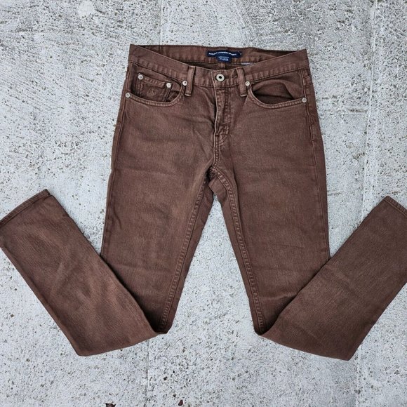 Ralph Lauren Denim - Ralph Lauren Sport Women Jeans Brown Cotton Denim Slim Jeans Size 28